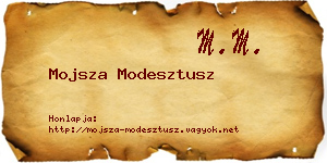 Mojsza Modesztusz névjegykártya